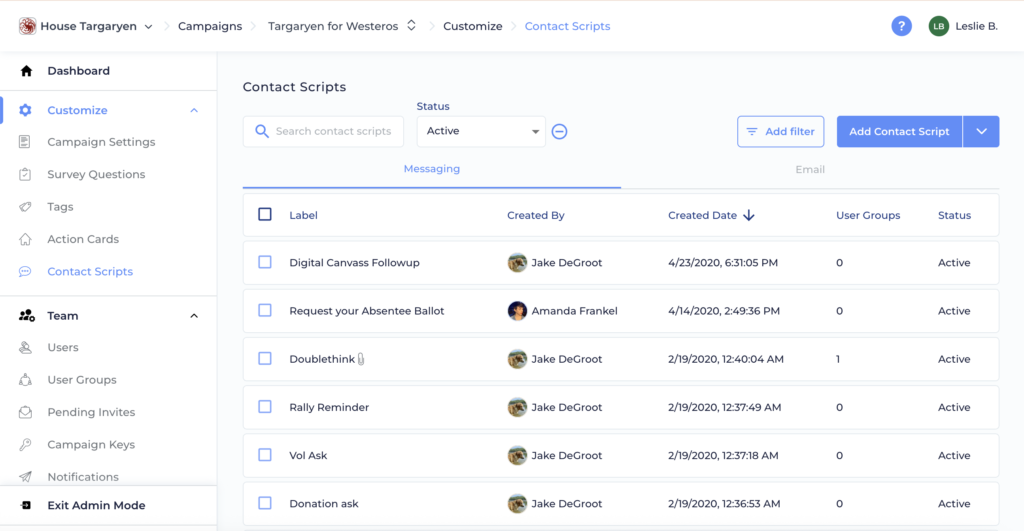 Contact Scripts | Reach